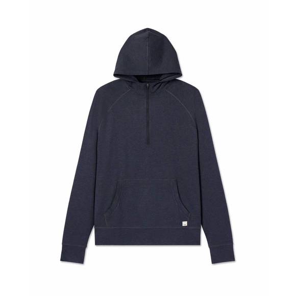 NEW VUORI men's ponto performance 1/2 zip hoodie in midnight heather - Picture 3 of 3
